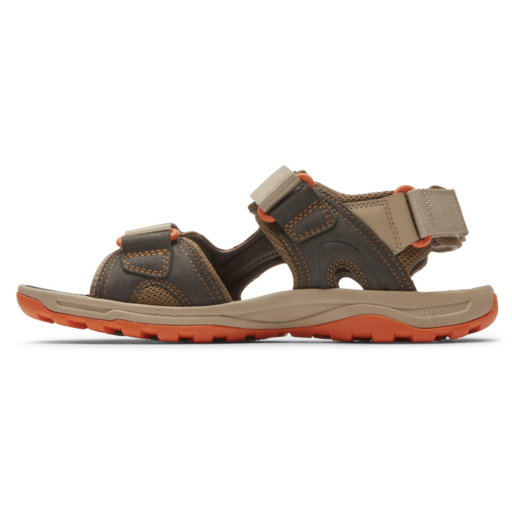 Rockport Mens Sandals Beige - Trail Technique Adjustable Velcro - UK 721-DMBEJL